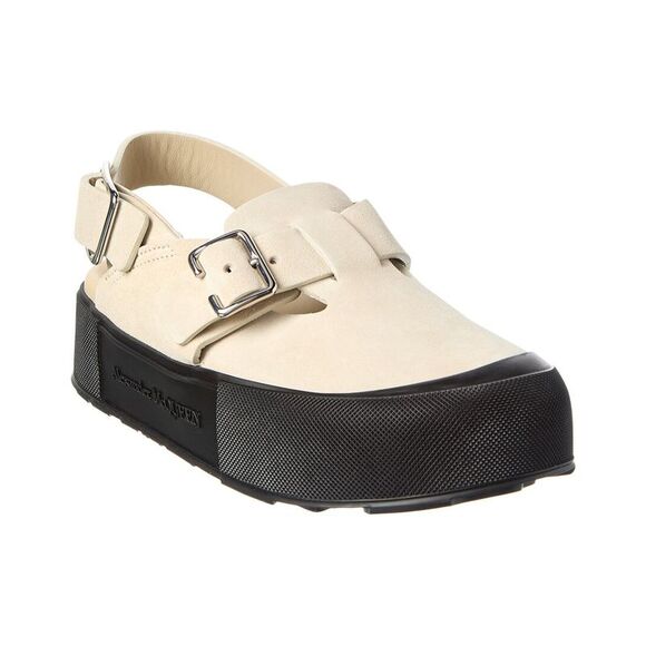 Alexander Mcqueen Mount Slick Suede Leather Sandal Tan